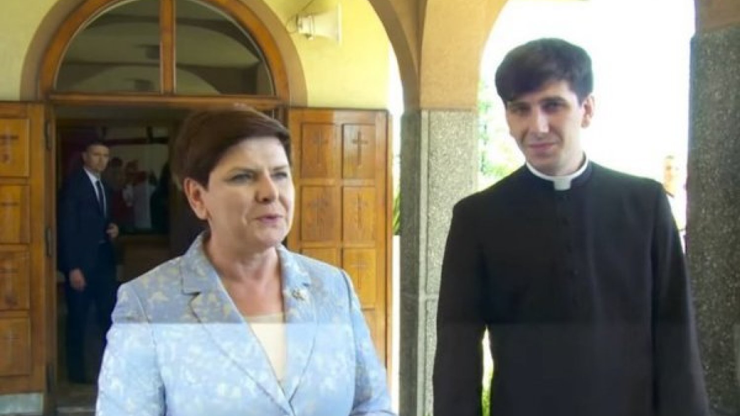 Beata Szydło i jej syn Tymoteusz.