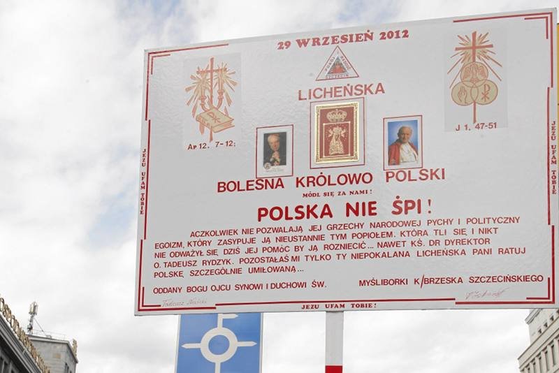 "Niepokalana Licheńska Pani ratuj Polskę szczególnie umiłowaną"