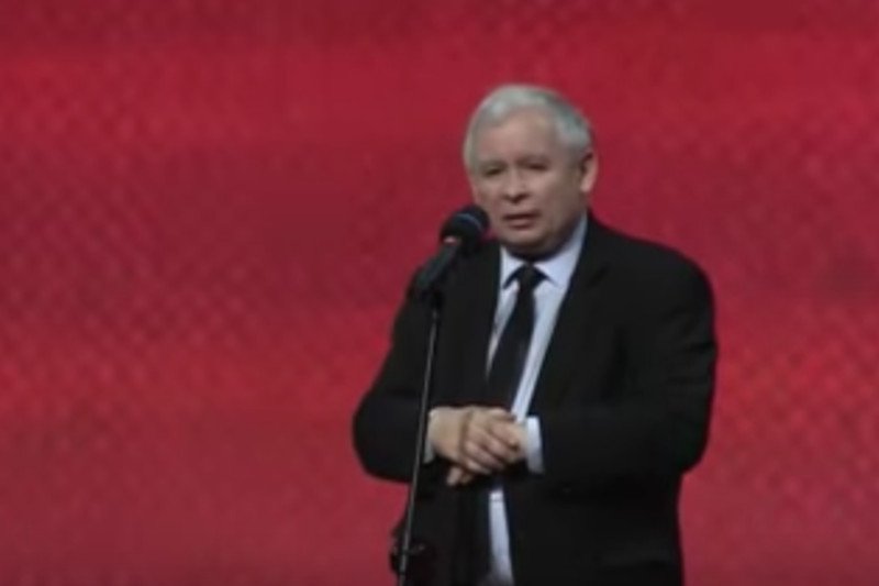 Jarosław Kaczyński podczas wystąpienia na Impact'16.