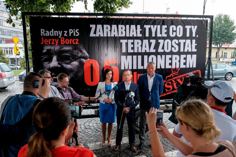 Akcja Platformy "Konwój wstydu" w Rzeszowie