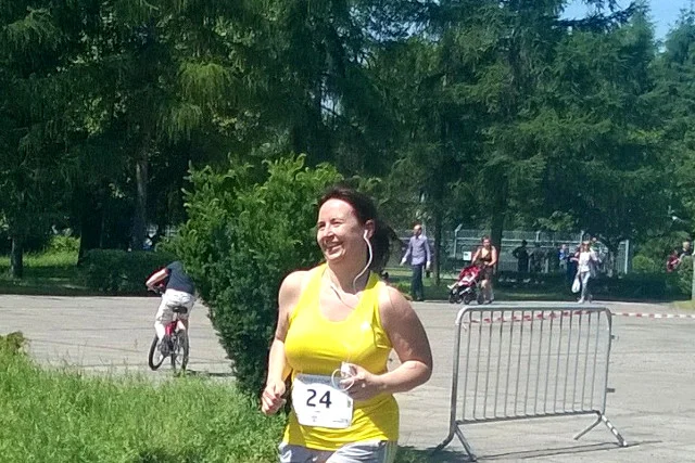 Ewa podczas biegu RUNbertów