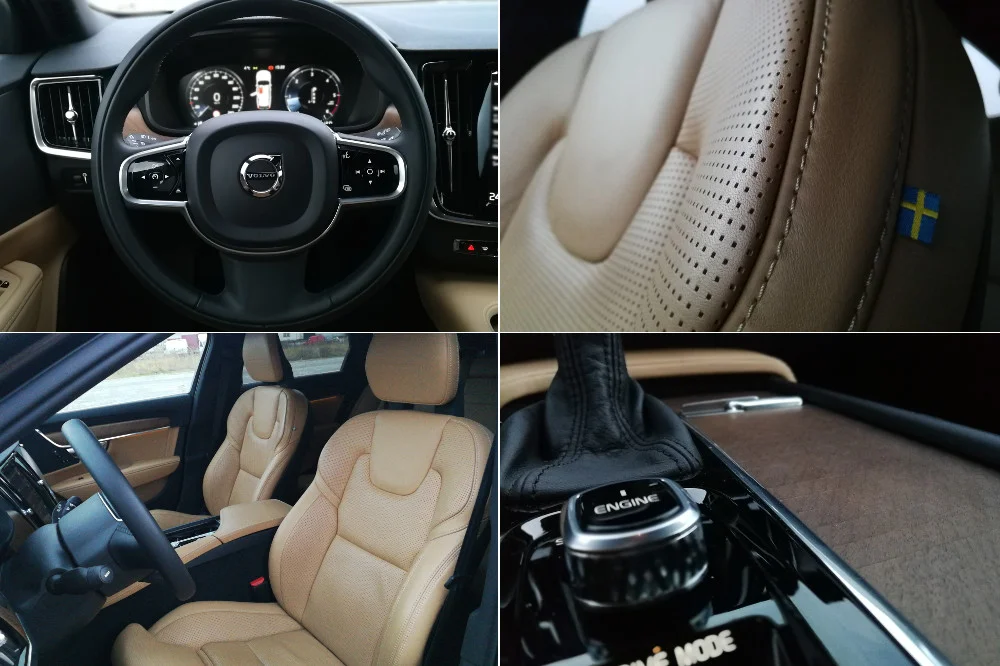 Wykończenie wnętrza Volvo V90 to majstersztyk.