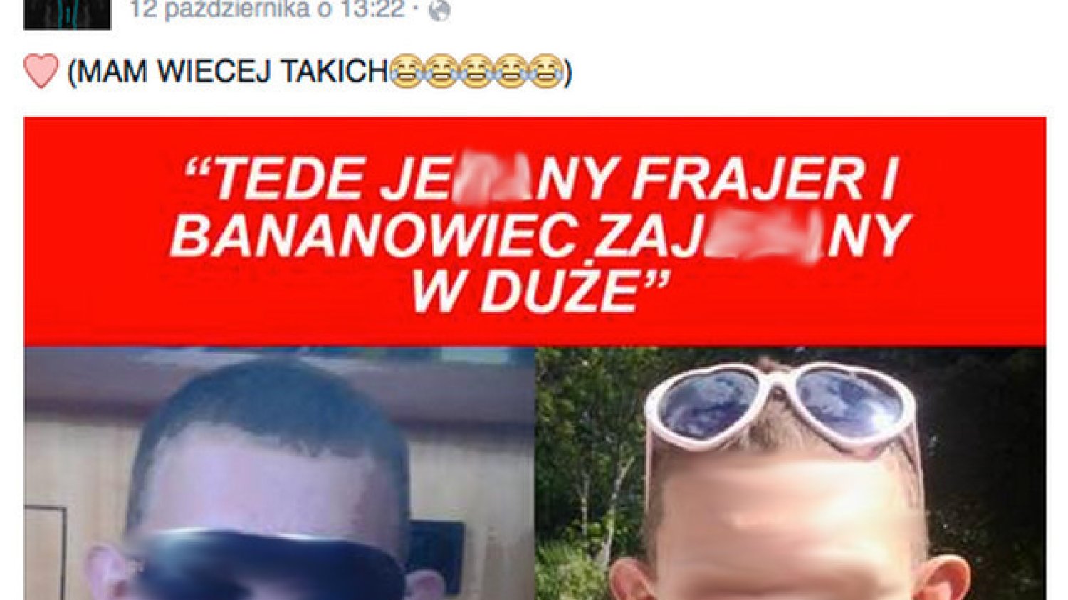 Tede niszczy własnych hejterów – wrzuca ich zdjęcia na swoją tablicę na Facebooka i cytuje ich komentarz