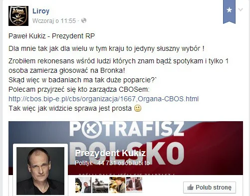 Znany raper deklaruje, że odda swój głos na Pawła Kukiza