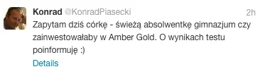 Zrzut ekranu z Twittera