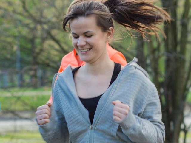Maja podczas treningu