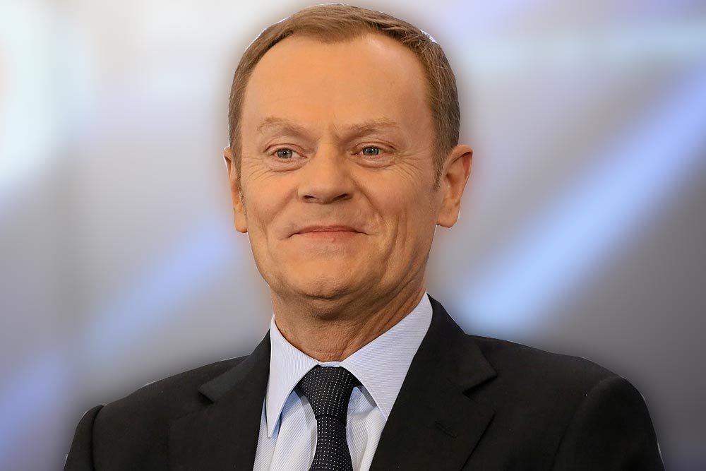 Rozbawiony Donald Tusk