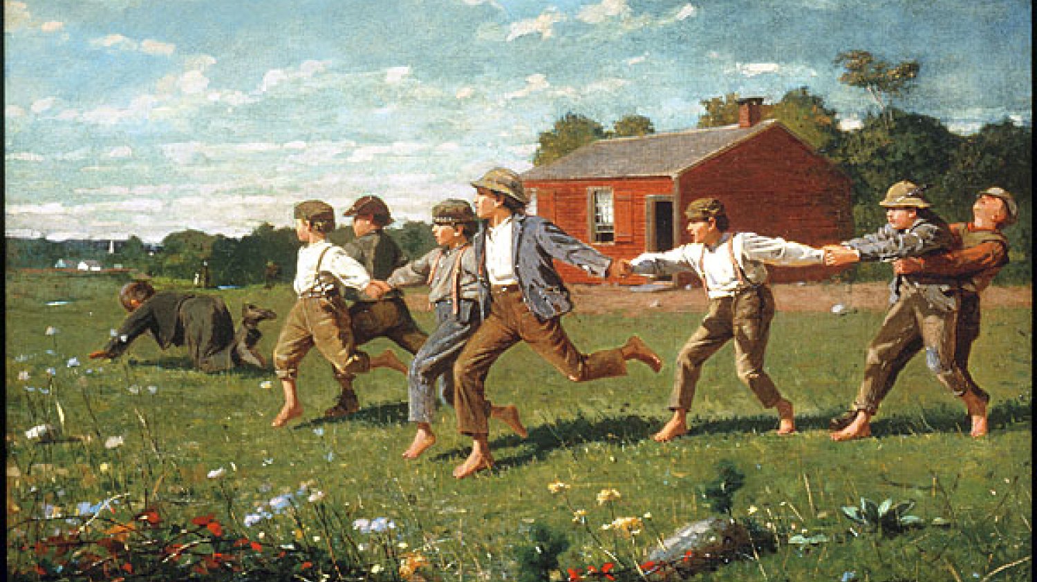 Dzieci - bezpieczna nadzieja na przyszłość w epoce gwałtownych przemian społecznych, ekspansji, industrializacji i emigracji - USA wczesny XIX wiek (Homer Winslow).