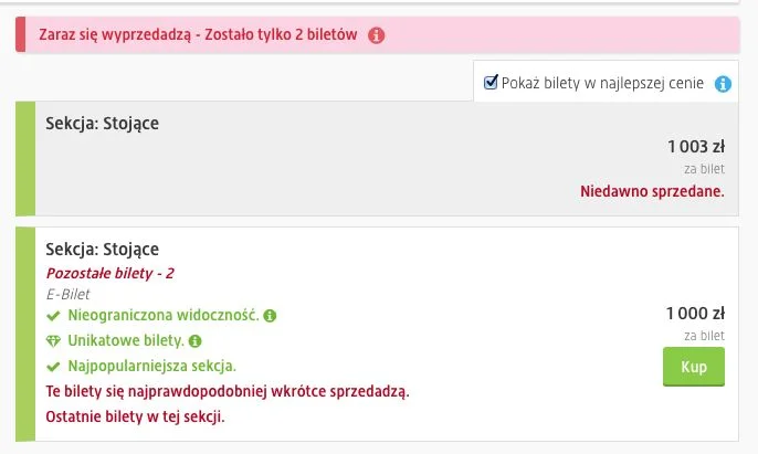 Bilety na Męskie Granie w Warszawie mają niemal 10-krotną przebitkę!