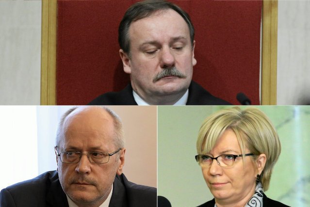 Synchroniczna choroba nominatów PiS sparaliżowała prace Trybunału Konstytucyjnego pod w ostatnich tygodniach 2016 r. (od góry: Piotr Pszczółkowski, Zbigniew Jędrzejewski i Julia Przyłębska).