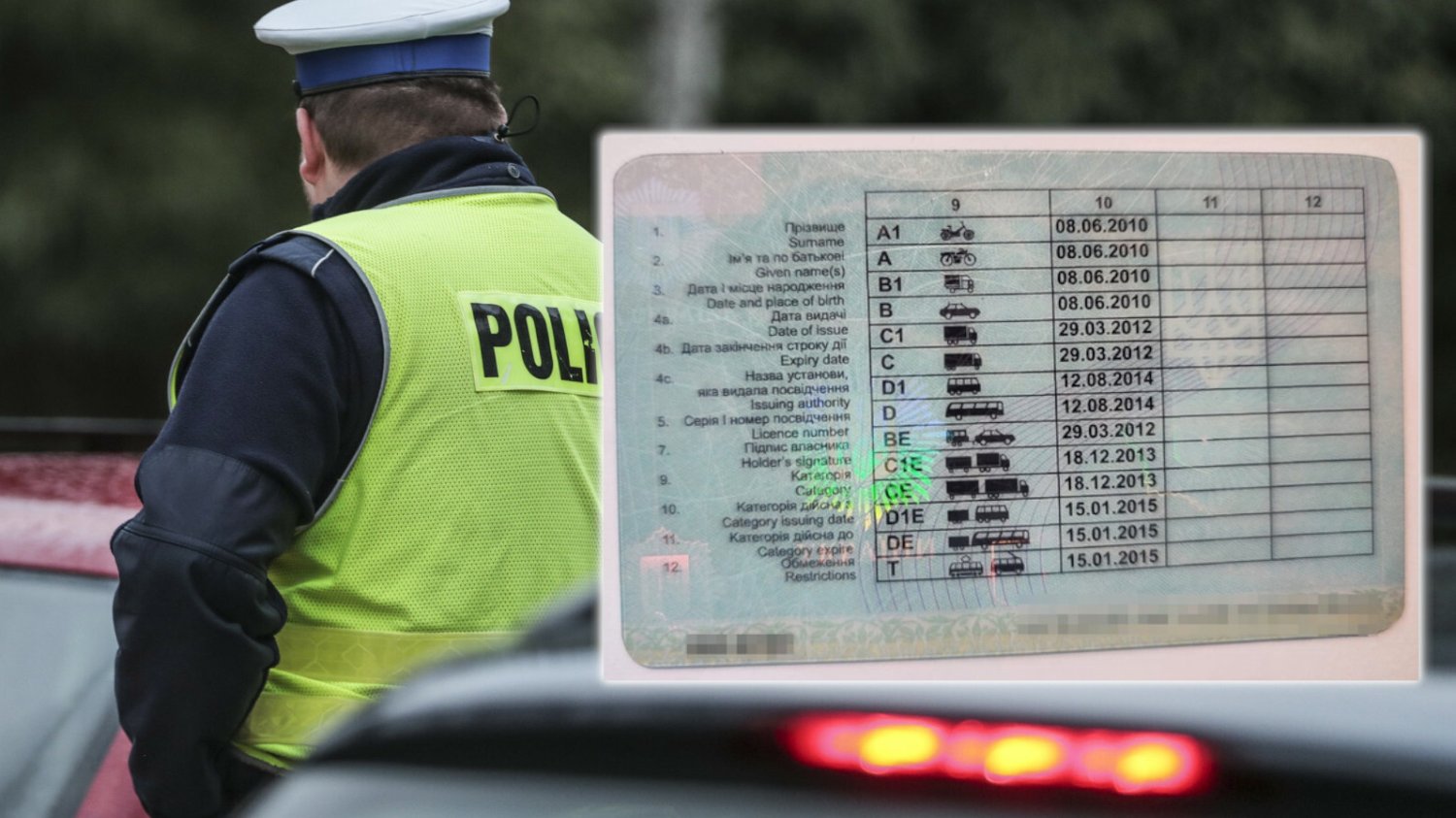 prawo jazdy podrobione kierowca kara