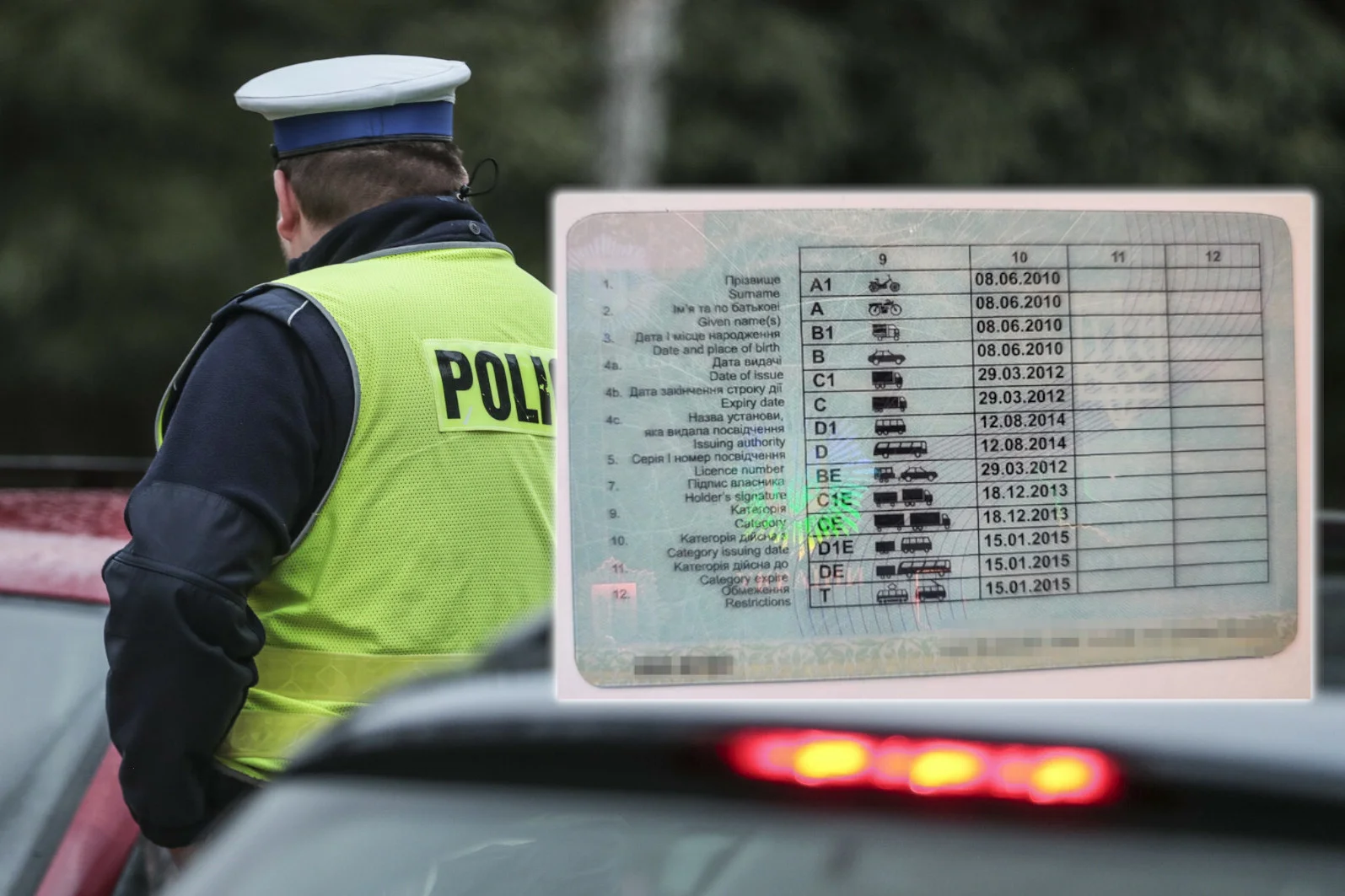 prawo jazdy podrobione kierowca kara