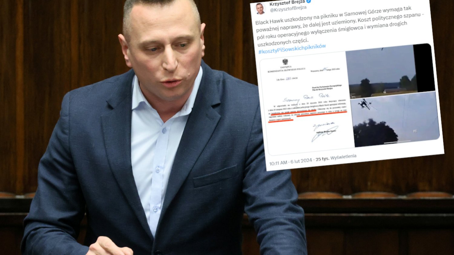 Słynny Black Hawk nadal uziemiony. Europoseł Brejza ujawnia powód