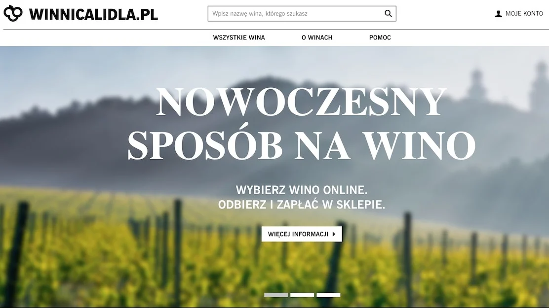 Winnicalidla.pl strona startowa