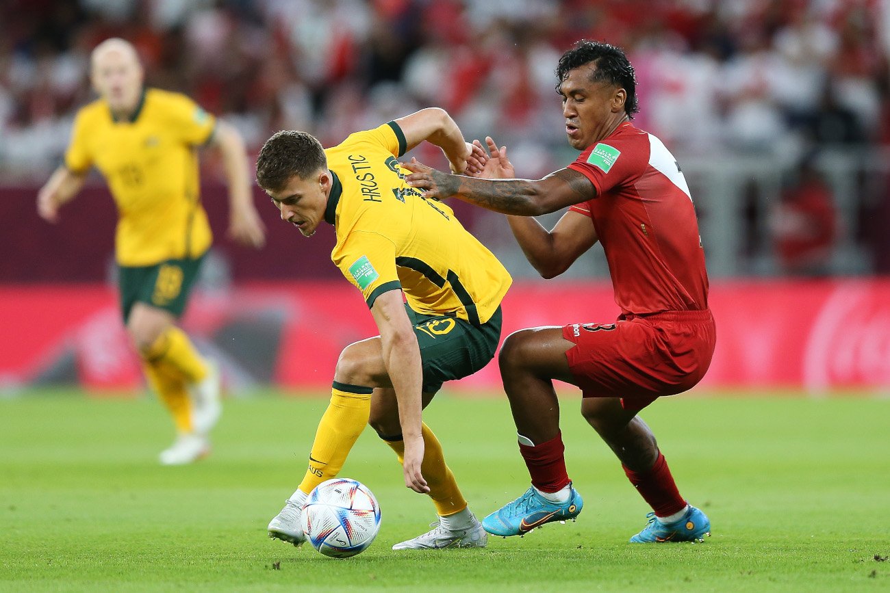 Australijczycy i Peruwiańczycy w poniedziałkowym barażu o awans na MŚ 2022 dali z siebie absolutnie wszystko.