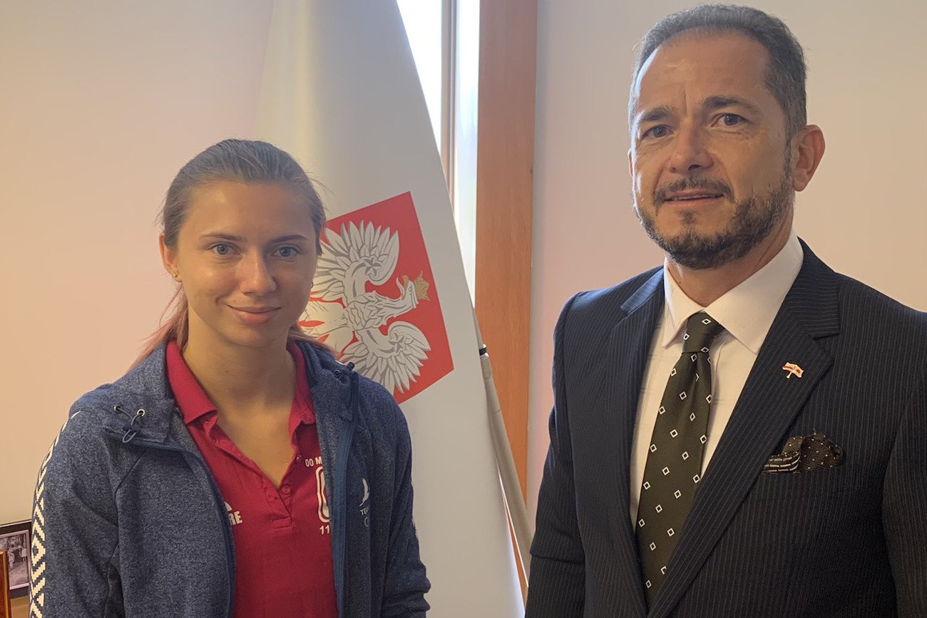 Kryscina Cimanouska spotkała się z ambasadorem RP w Japonii.