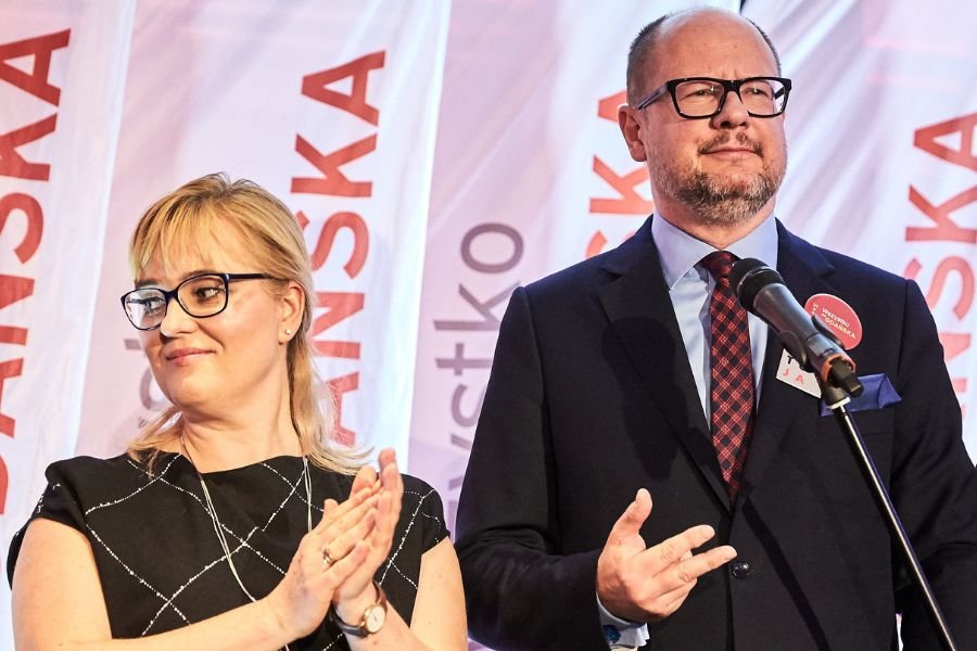 Paweł Adamowicz z żoną Magdaleną. Po małżonkę prezydenta został wysłany do Londynu samolot.