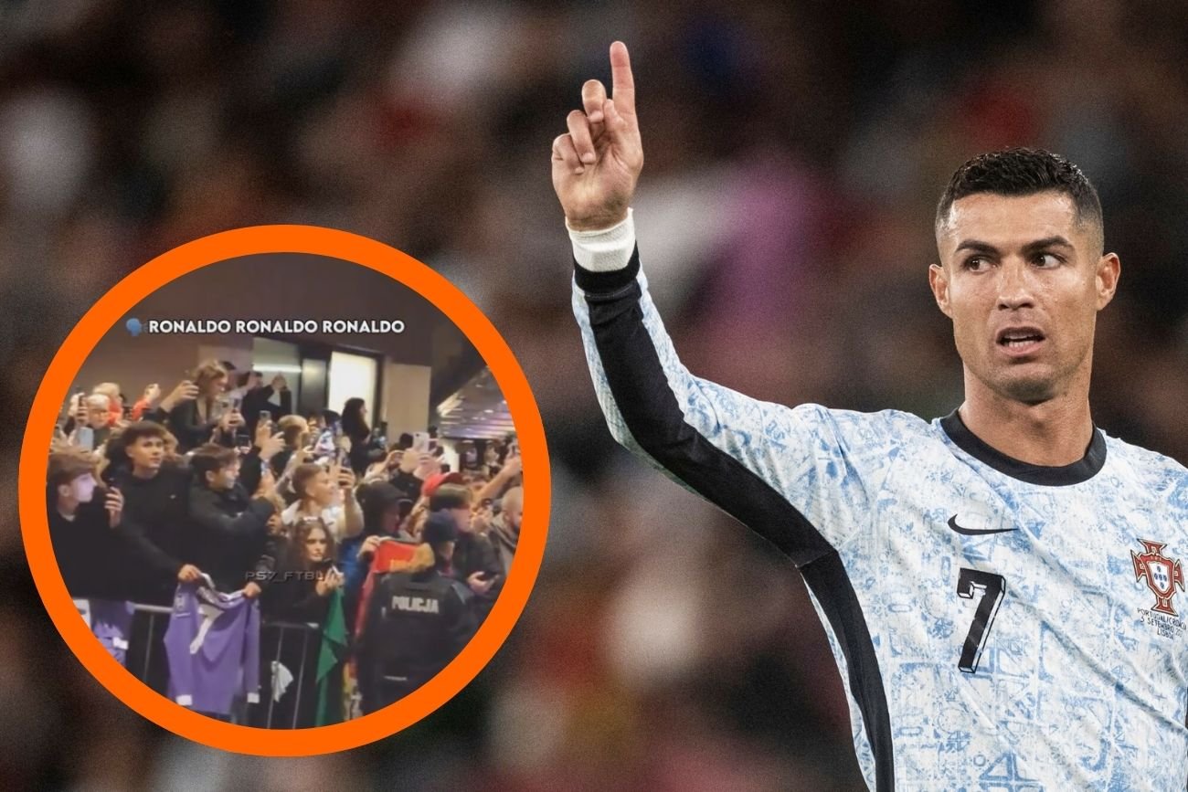 Tłum kibiców przywitał Cristiano Ronaldo w Warszawie