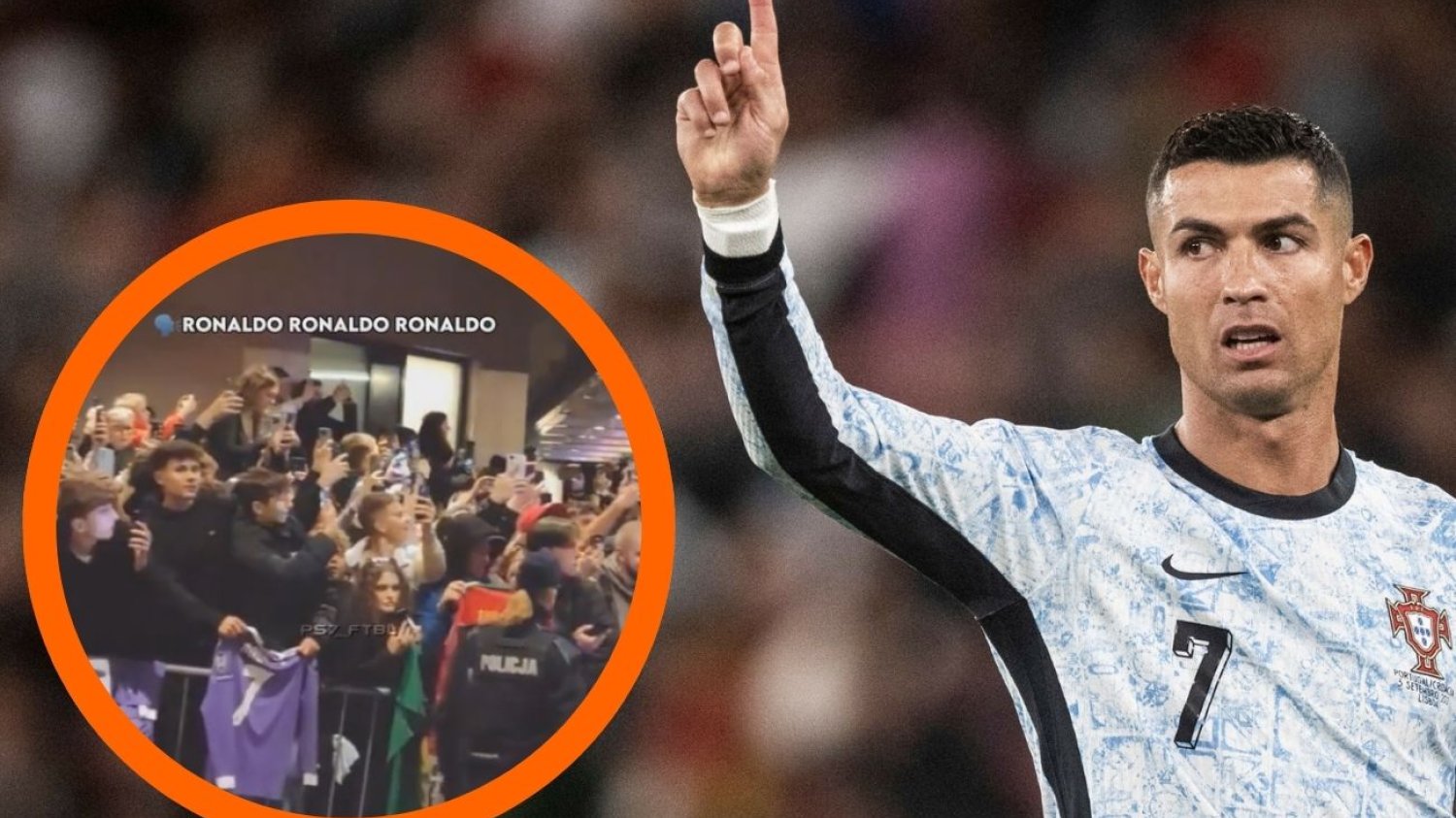 Tłum kibiców przywitał Cristiano Ronaldo w Warszawie