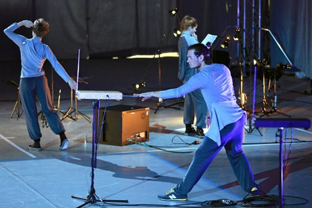 Nowy Teatr w Warszawie. Próba spektaklu "Katastronauci"