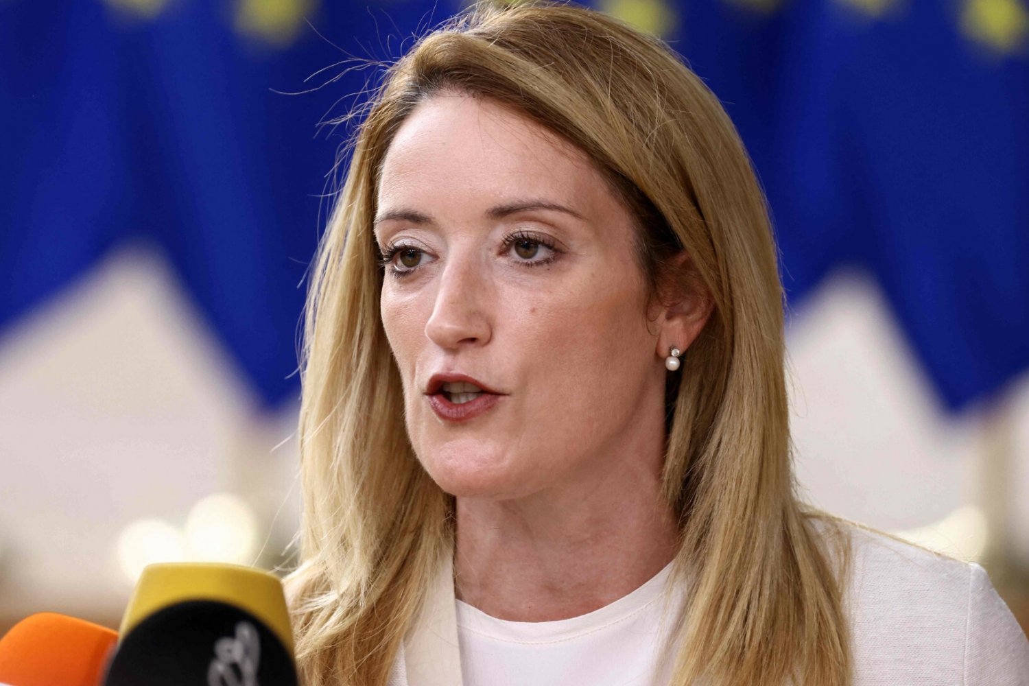 Szefowa PE Roberta Metsola.