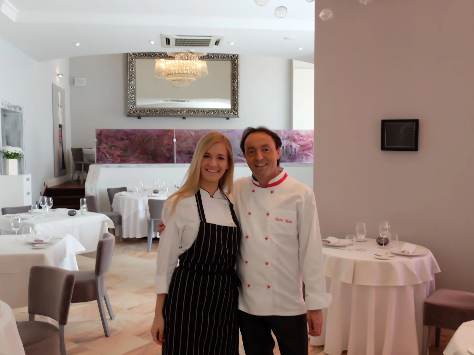Beata Śniechowska z Michelem Moran na stażu w Bistro de Paris
