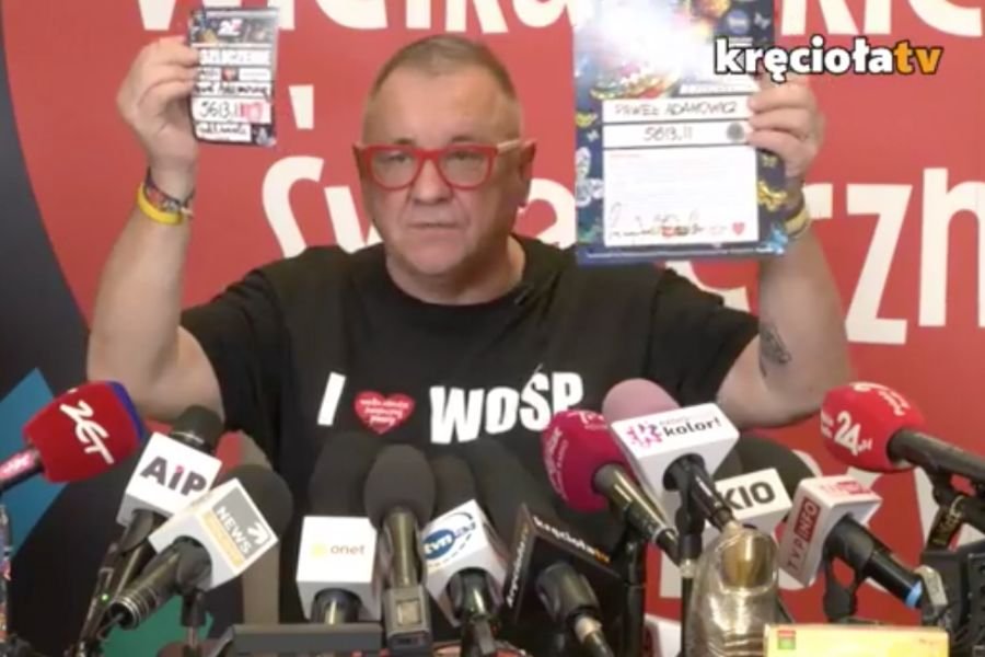 Jerzy Owsiak podziękował Justynie Krzymińskiej, młodej mamie z Gdańska, za wirtualną zbiórkę pieniędzy dla WOŚP.