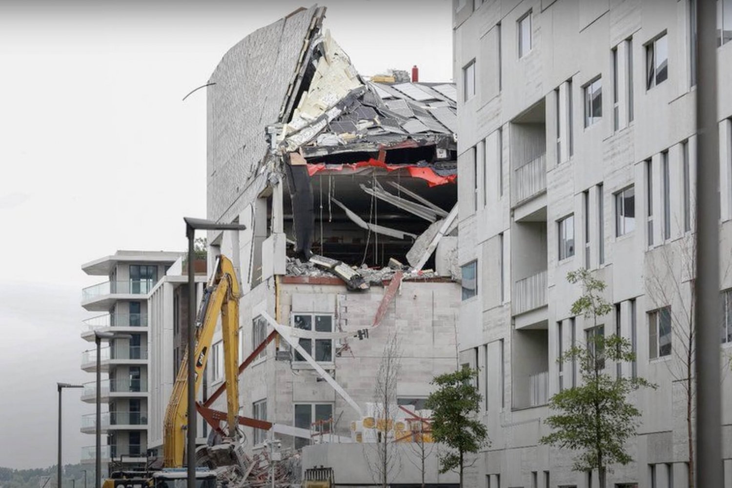 W Belgii zawalił się budynek.