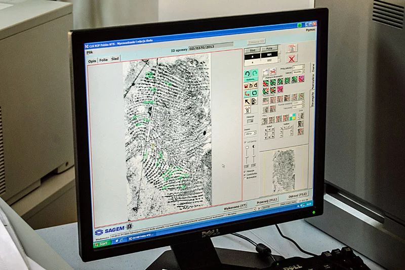 Analiza linii papilarnych w bazie AFIS, czyli Automated Fingerprint Identification System