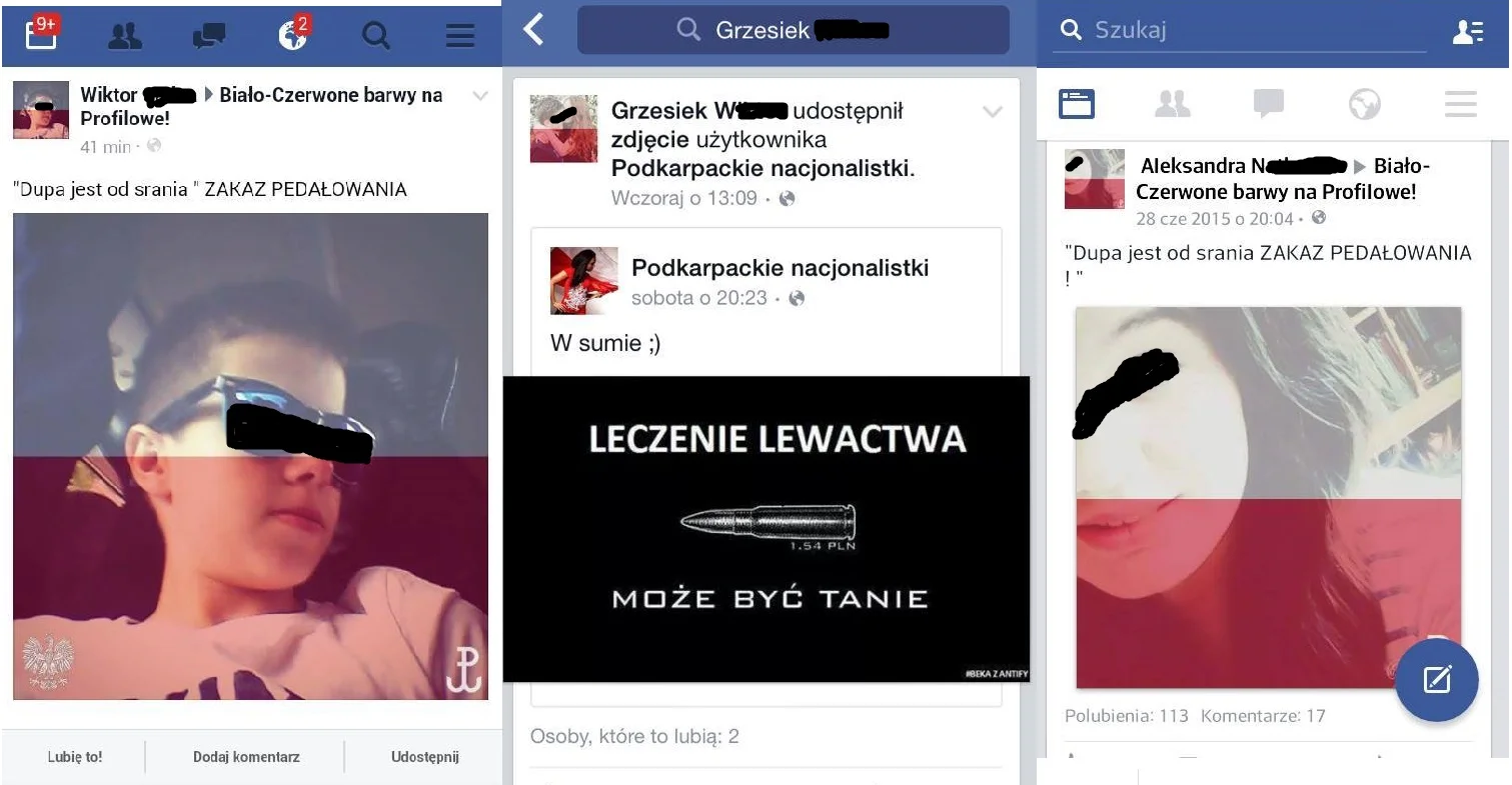 Z łatwością przechodzi od nienawiści do homoseksualistów do nienawiści do "lewaków" (kimkolwiek oni są) i nawoływania do zabijania...