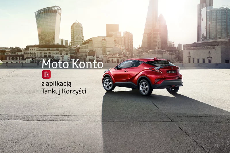 Moto Konto to oferta konta bankowego dla wszystkich posiadaczy samochodów, którzy chcieliby płacić przez cały rok mniej za paliwo i równocześnie korzystać z dodatkowych przywilejów