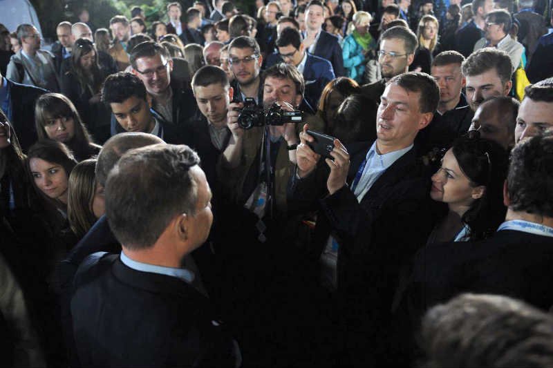 Prawicowi dziennikarze stali się zewnętrznym sztabem Andrzeja Dudy. Na zdjęciu TweetUp z 8 maja.