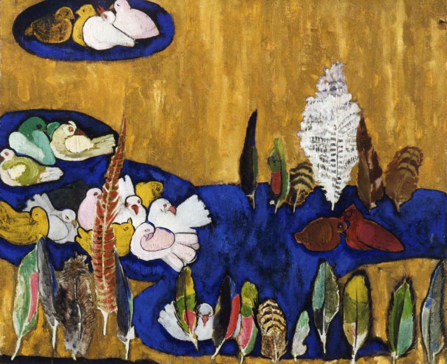 Sara Lipska, Pejzaż z gołębiami, ok. 1915–1925, olej, płótno, Musée d’Art et d’Histoire de la Ville de Meudon