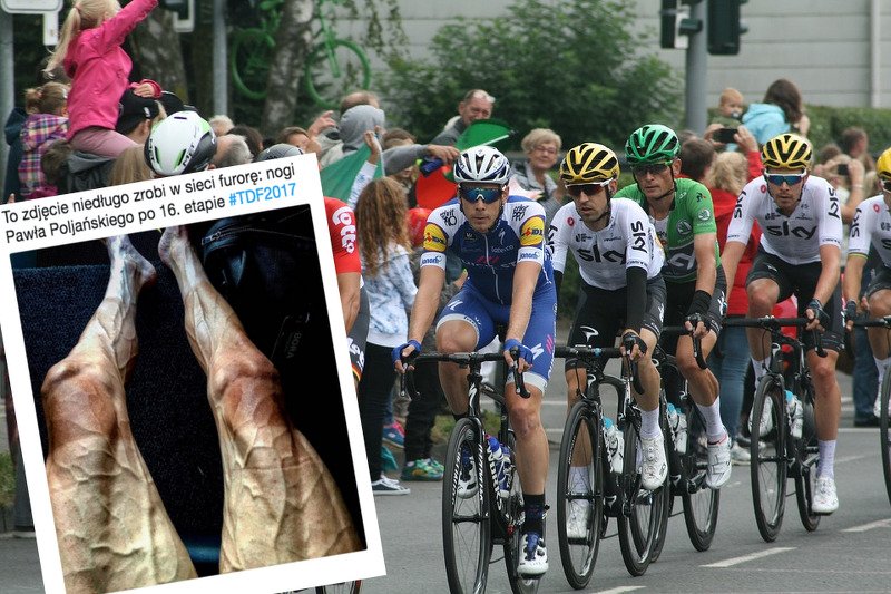 Nogi po ponad 160 kilometrowym odcinku Tour de France wyglądają właśnie tak. Internauci pytają: czy wciąż sport to zdrowie?