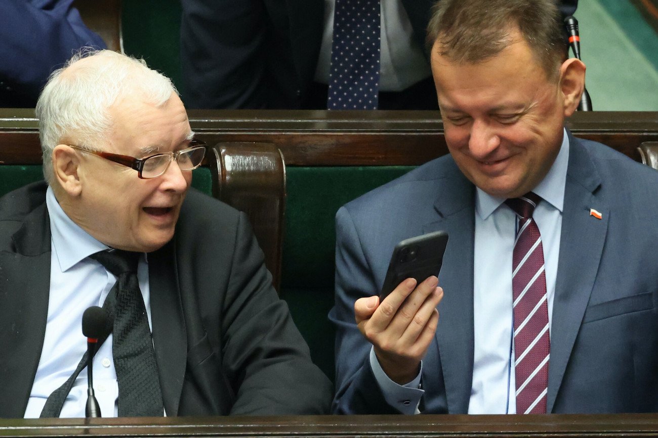 Jarosław Kaczyński i Mariusz Błaszczak (15.09.2022).