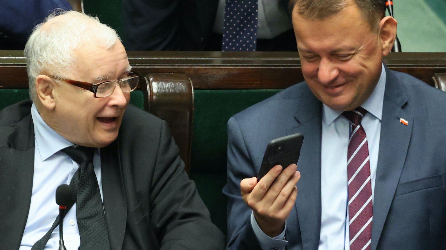 Jarosław Kaczyński i Mariusz Błaszczak (15.09.2022).