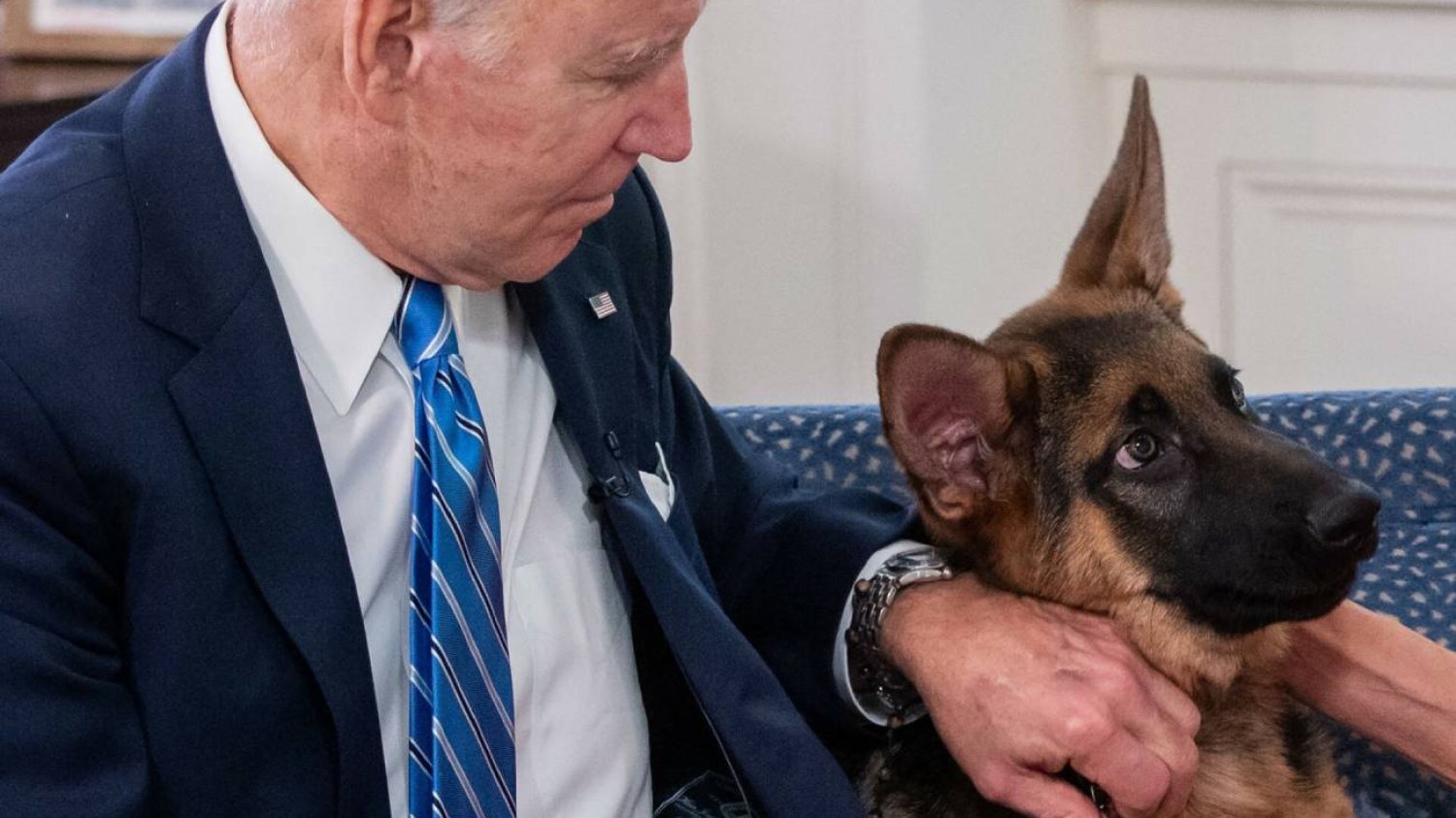 Joe Biden ze swoim psem o imieniu Commander