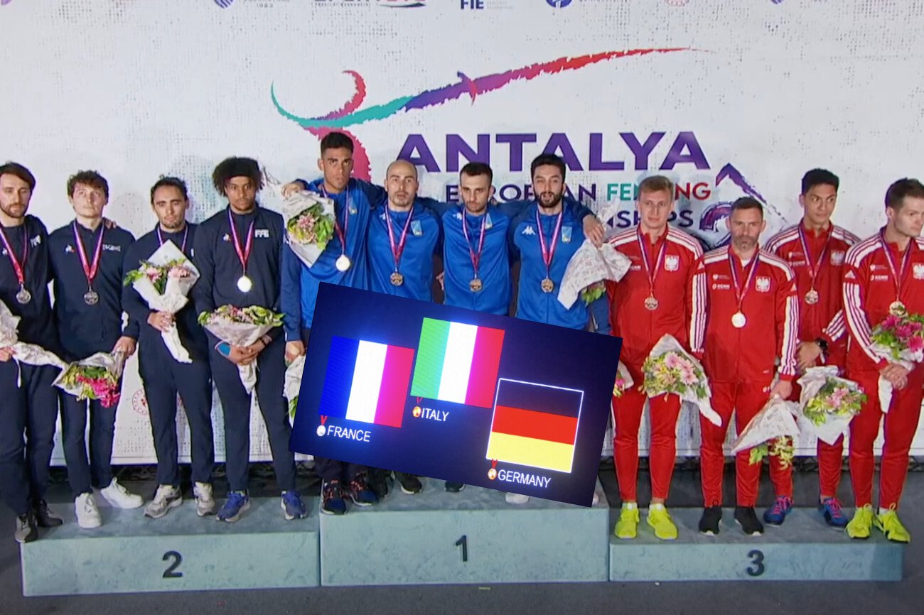 Polacy na podium mistrzostw Europy w szermierce. Zdaniem organizatorów Polska jest jednak... Niemcami.