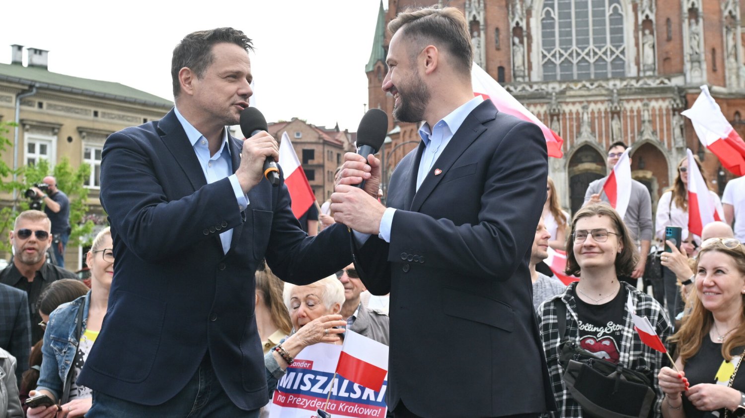 Rafał Trzaskowski i Aleksander Miszalski w Krakowie.