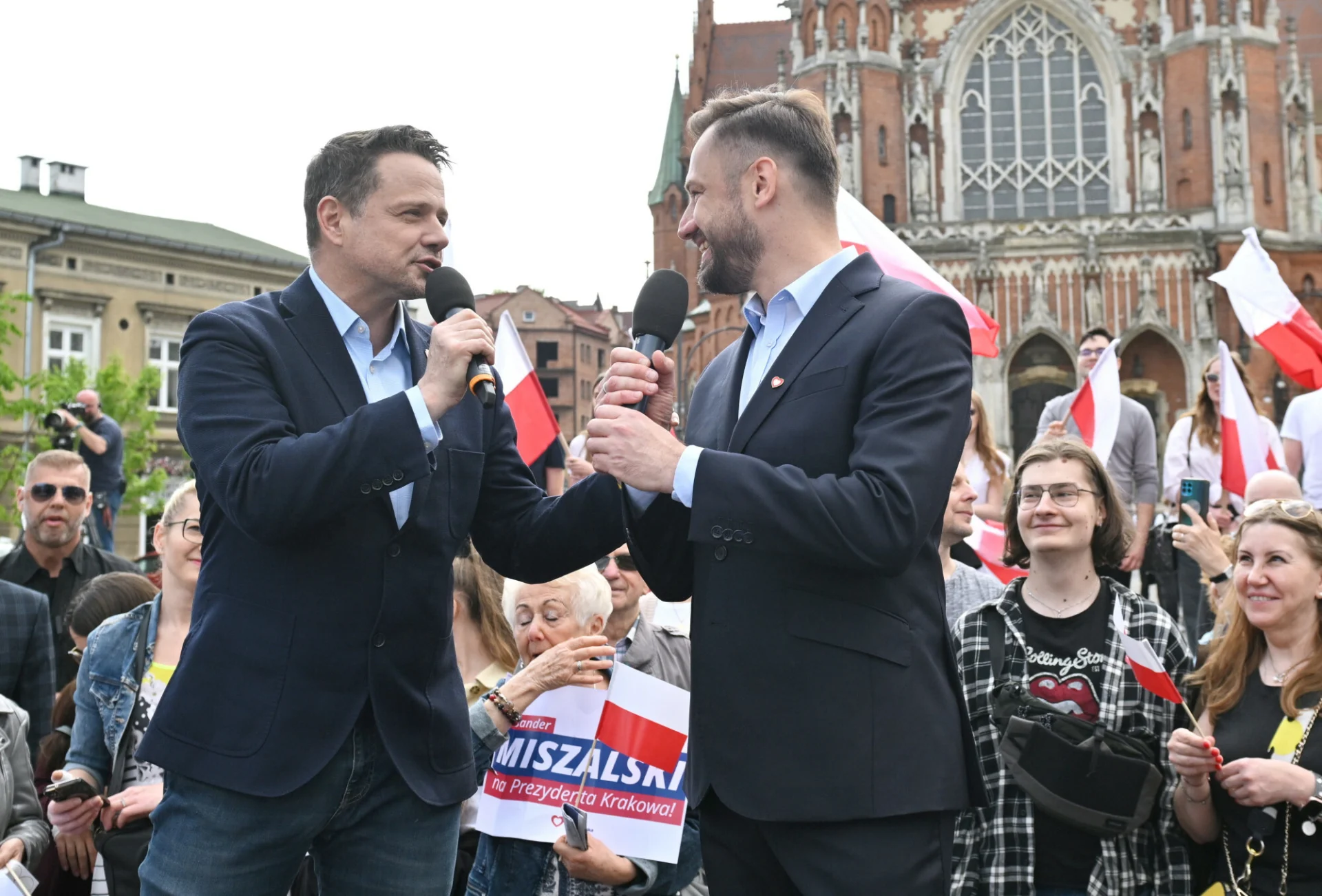 Aleksander Miszalski w Krakowie dostał osobiste poparcie Rafała Trzaskowskiego Rafał Trzaskowski i Aleksander Miszalski w Krakowie.
