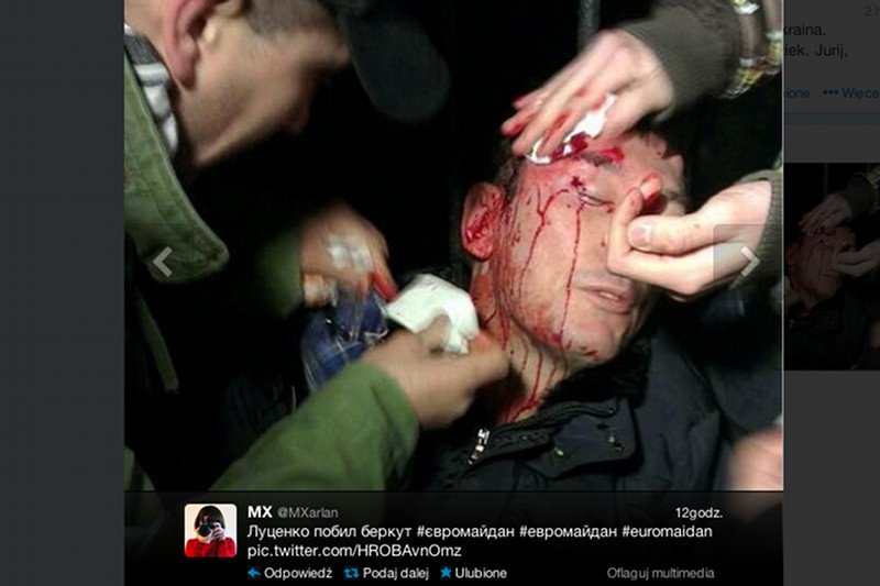 Ukraińska milicja pobiła Jurija Łucenko