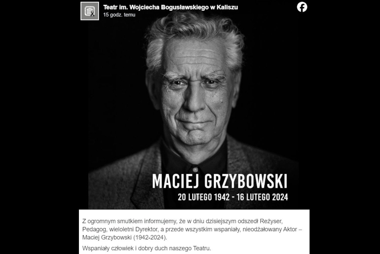 Maciej Grzybowski nie żyje.