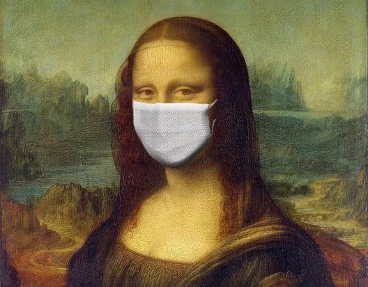 Mona Lisa covid-19 w czasach koronawirusa