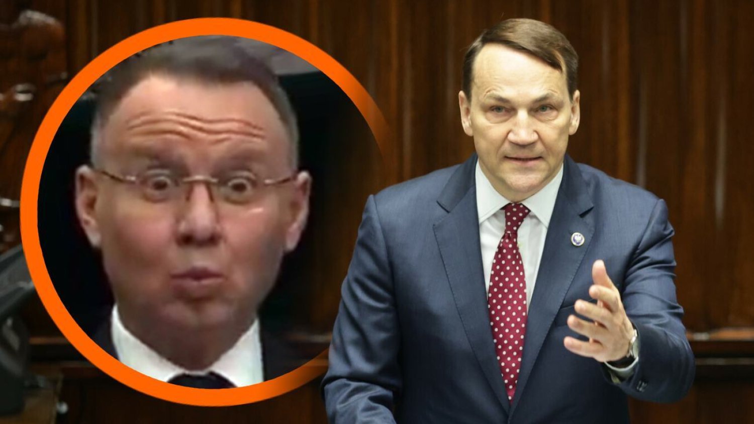 Nagrali reakcję Dudy na słowa Sikorskiego. Jego miny mówią same za siebie