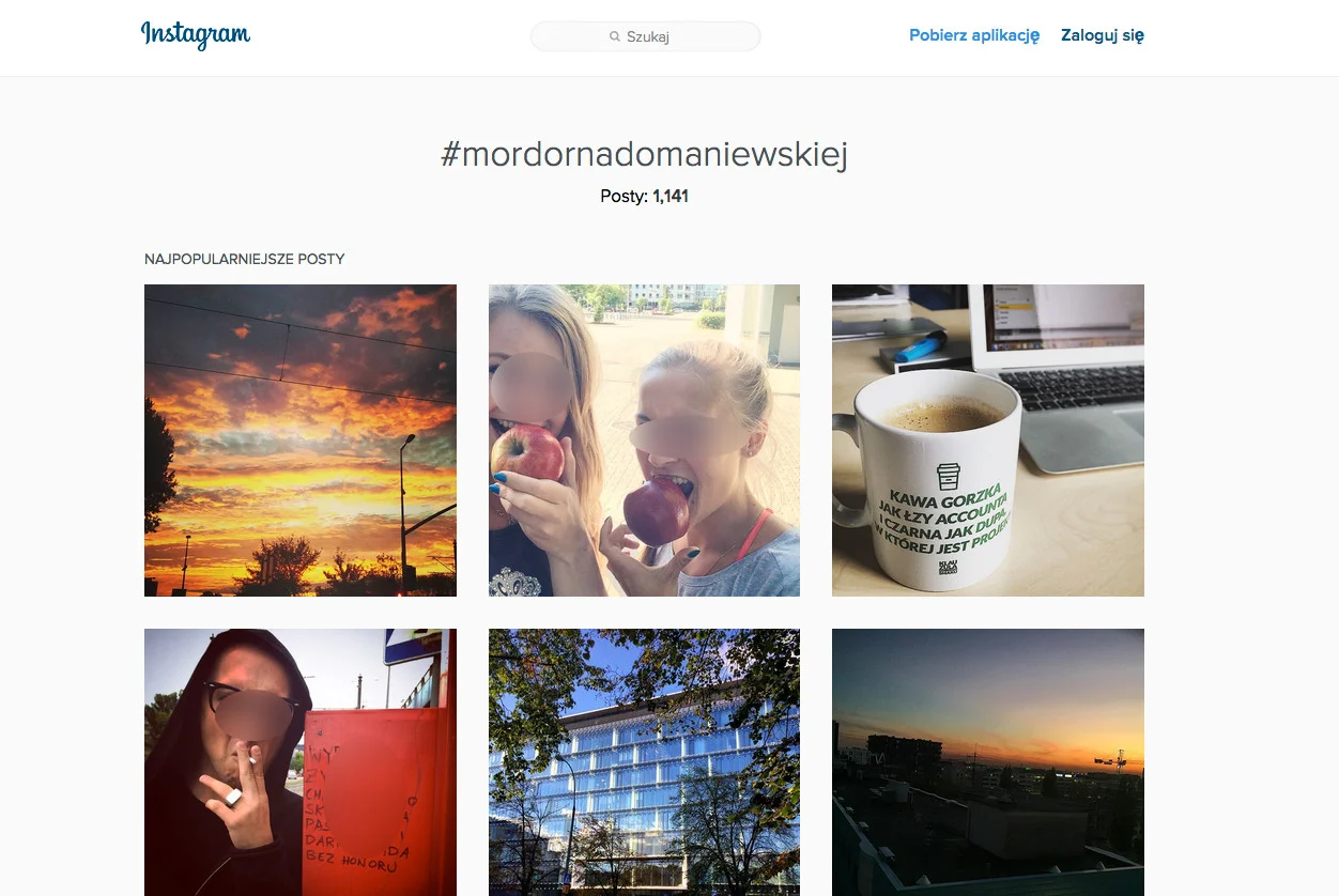Najpopularniejsze posty z hasztagiem #mordornadomaniewskiej