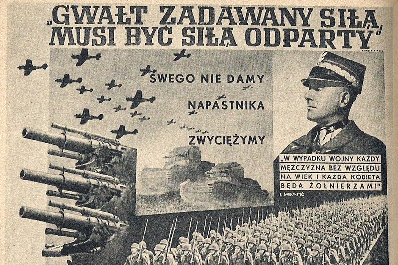 Plakat mobilizujący wojska polskie do wojny z Niemcami.