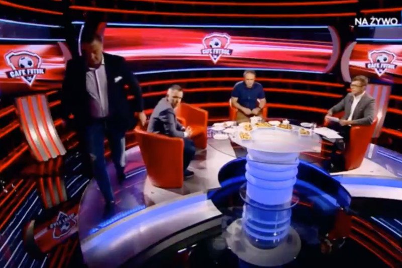 Tomasz Hajto wyszedł ze studia w trakcie programu w Polsacie.