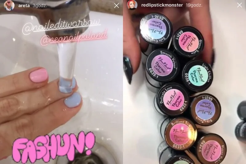 Lakiery termiczne spodobały się influencerkom. Kolory z kolekcji Dawida Wolińskiego pokazywały już Areta Szpura i Red Lipstick Monster