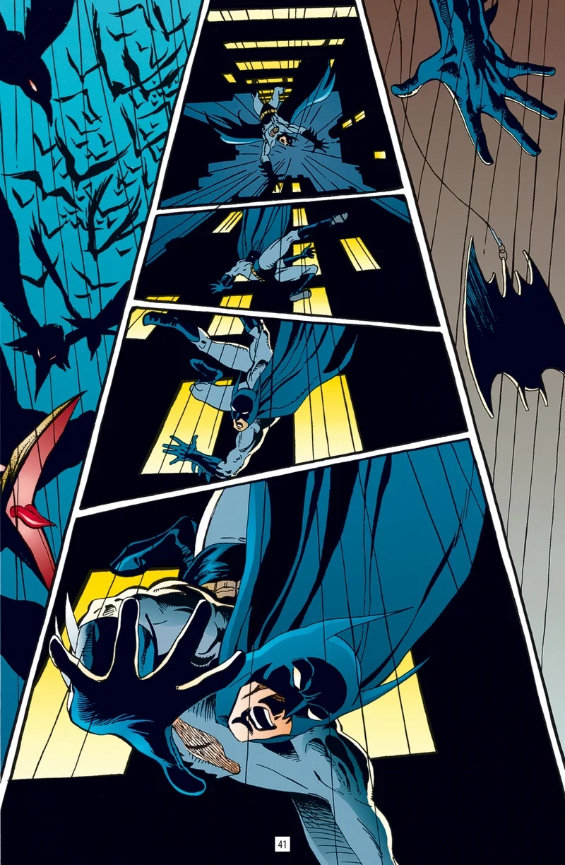 Kadr z komiksu "Batman: Nawiedzony Rycerz"