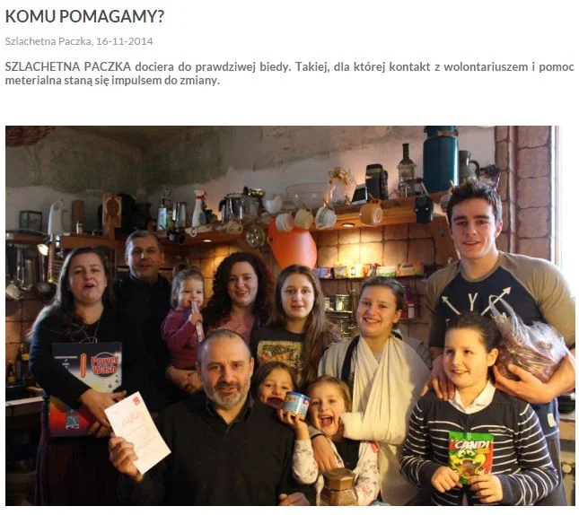 Jedna z obdarowanych rodzin.